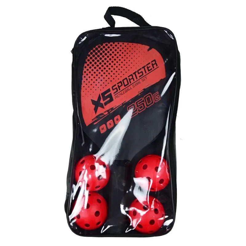Pickleball Rackets Set Pickleball Paddle Set of 2 Rackets & 4 Pickleballs Balls Pickle-Ball Racquet with Balls Sports Accessory