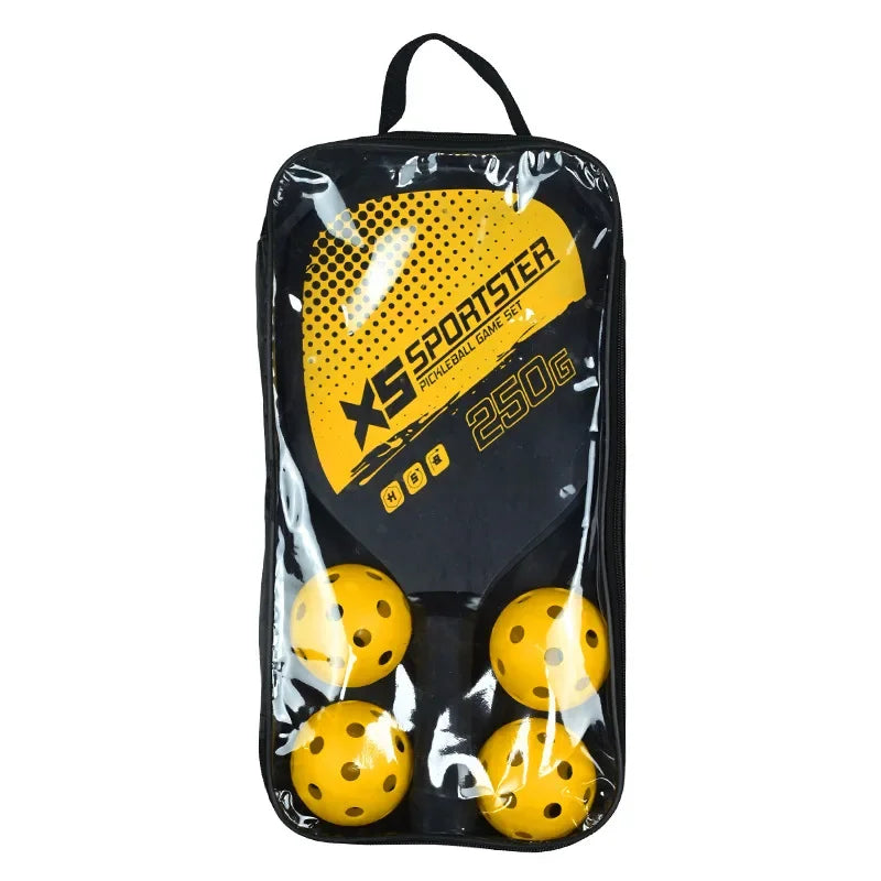 Pickleball Rackets Set Pickleball Paddle Set of 2 Rackets & 4 Pickleballs Balls Pickle-Ball Racquet with Balls Sports Accessory