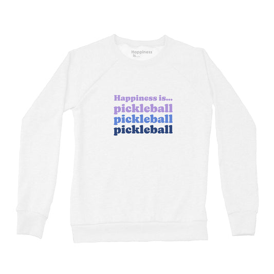 Women's Pickleball Triple Crew Sweatshirt, White-0