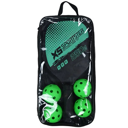 Pickleball Rackets Set Pickleball Paddle Set of 2 Rackets & 4 Pickleballs Balls Pickle-Ball Racquet with Balls Sports Accessory