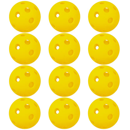 Indoor Pickleball Balls Paddle Ball 26 Holes Pickleball Sport Training Practice Plastic Pickleball Airflow Hollow Balls